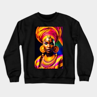 Colorful tribal queen 1 Crewneck Sweatshirt